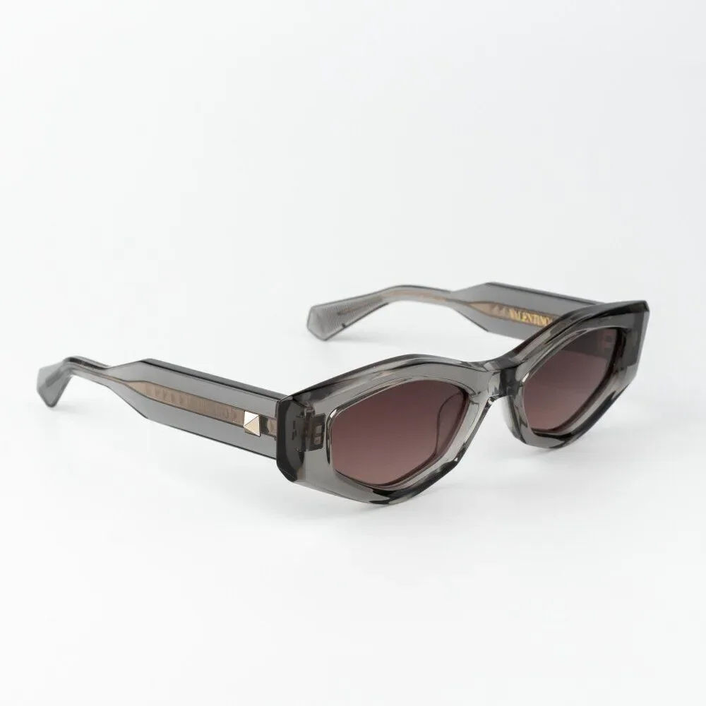 Valentino Men Sunglasses Translucent Grey Rose Irregular V - TRE VLS-101C-51